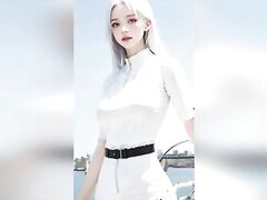 (3D ANIMATED AI-GENERATED MODELS) hungry blonde petite babe (with pussy masturbation ASMR sound!)