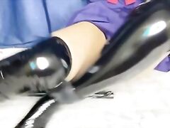 Fejira com - Latex-clad sports girls and college girls have orgasms